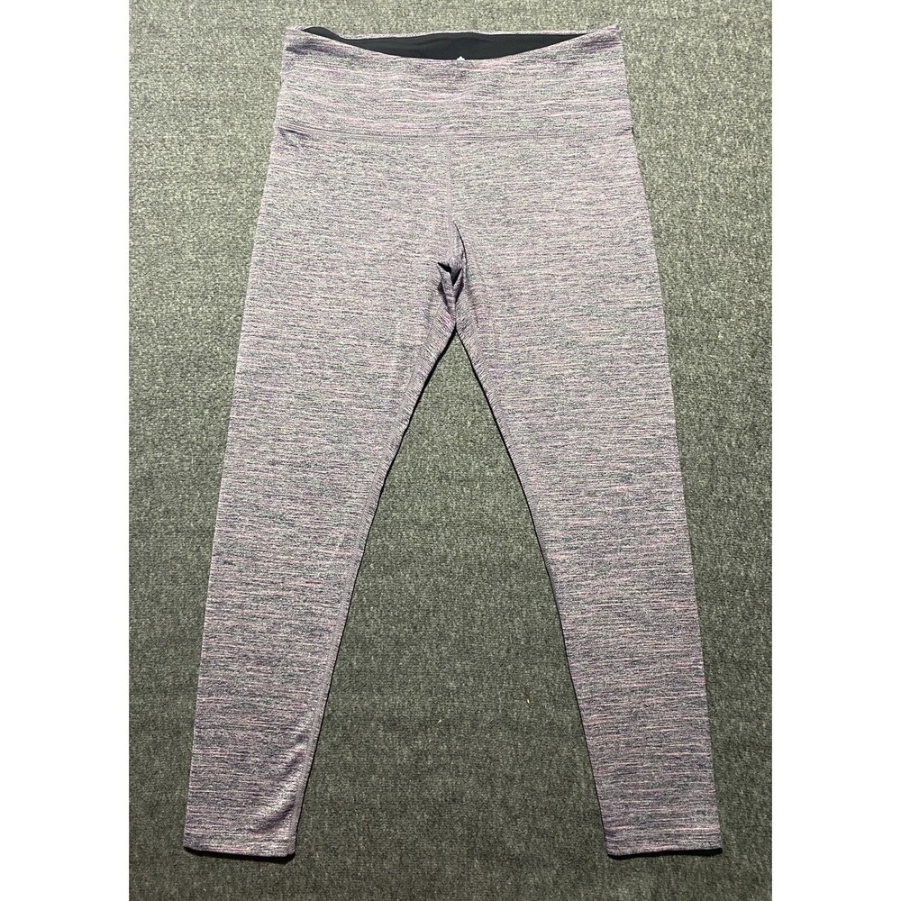 Tuff Athletics High Waist Leggings Yoga Pants Purple Space Dye Heathered Mens M